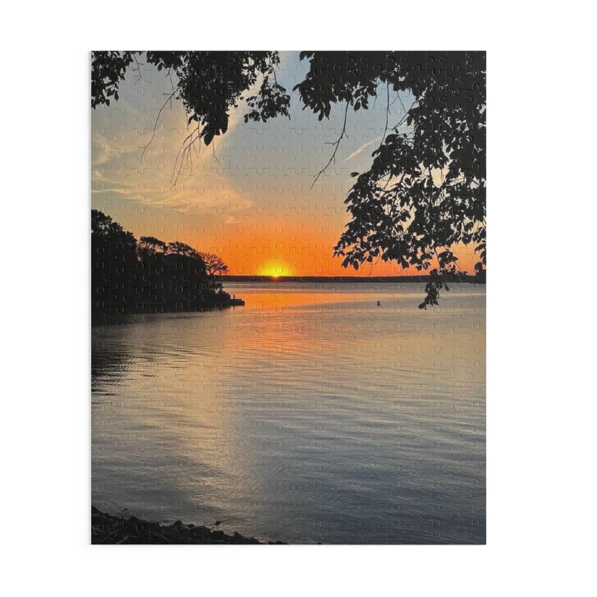 Water's Edge — Scenic Sunset Over Water Jigsaw (120/252/500 pcs)