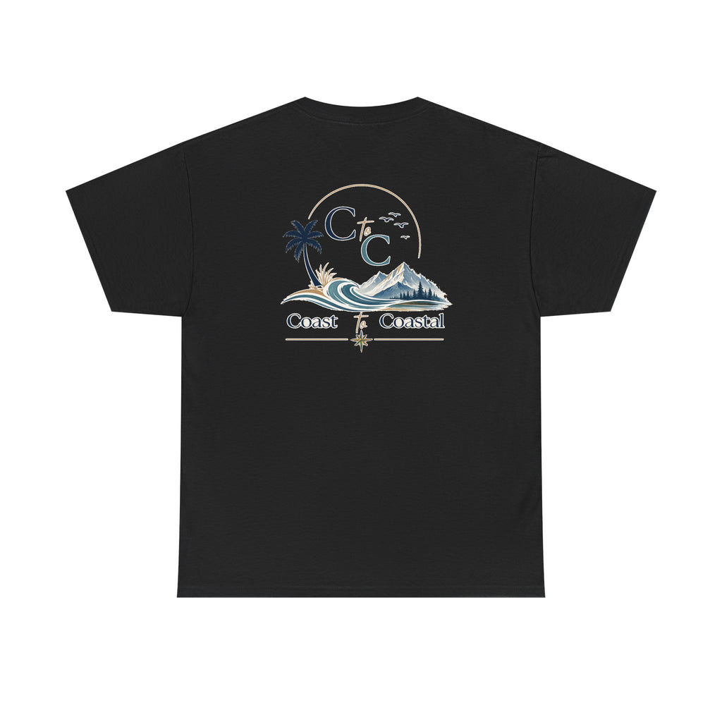 Coast to Coastal Wave Graphic Tee – Beach Palm Sunset T‑Shirt