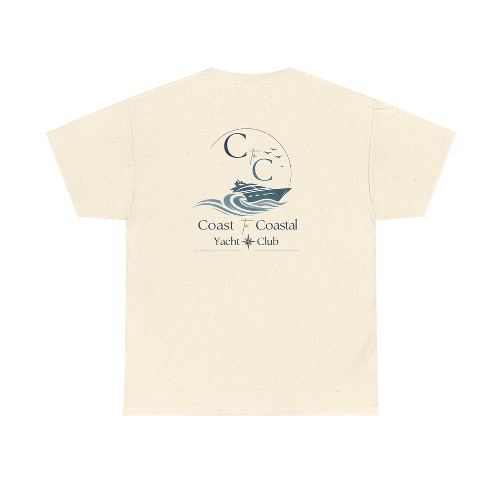 Coast & Coastal Yacht Club Tee — Nautical Boat Graphic Cotton T-Shirt
