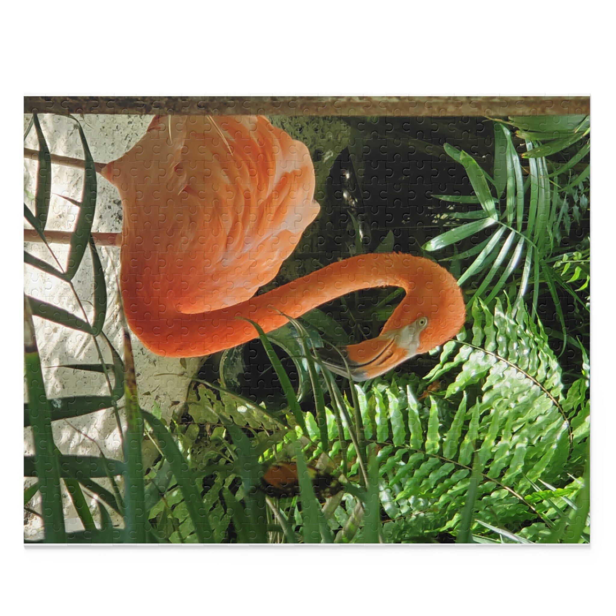 Flamingo Jungle Puzzle — Tropical Bird Jigsaw (120/252/500 pcs)