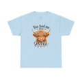 "You Had Me From Hello" Cute Highland Cow Graphic Tshirt