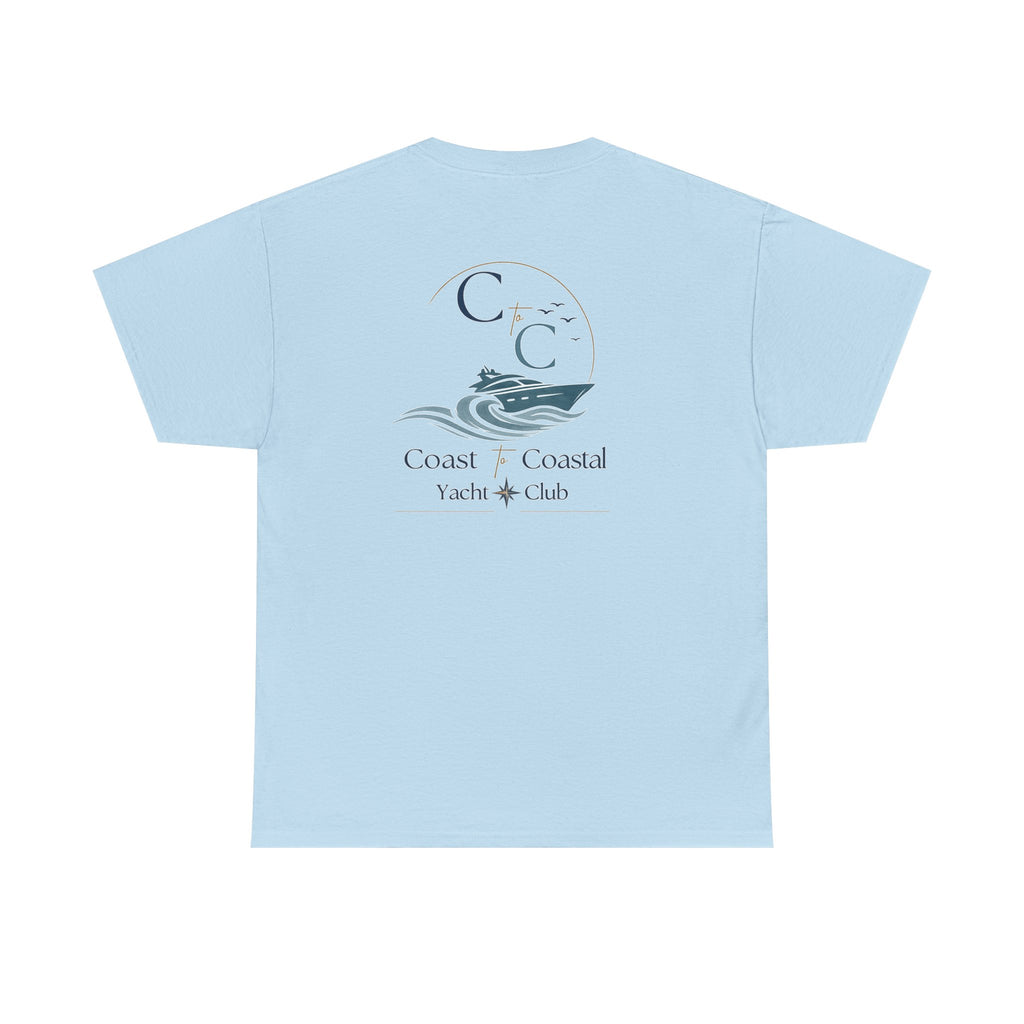 Coast & Coastal Yacht Club Tee — Nautical Boat Graphic Cotton T-Shirt