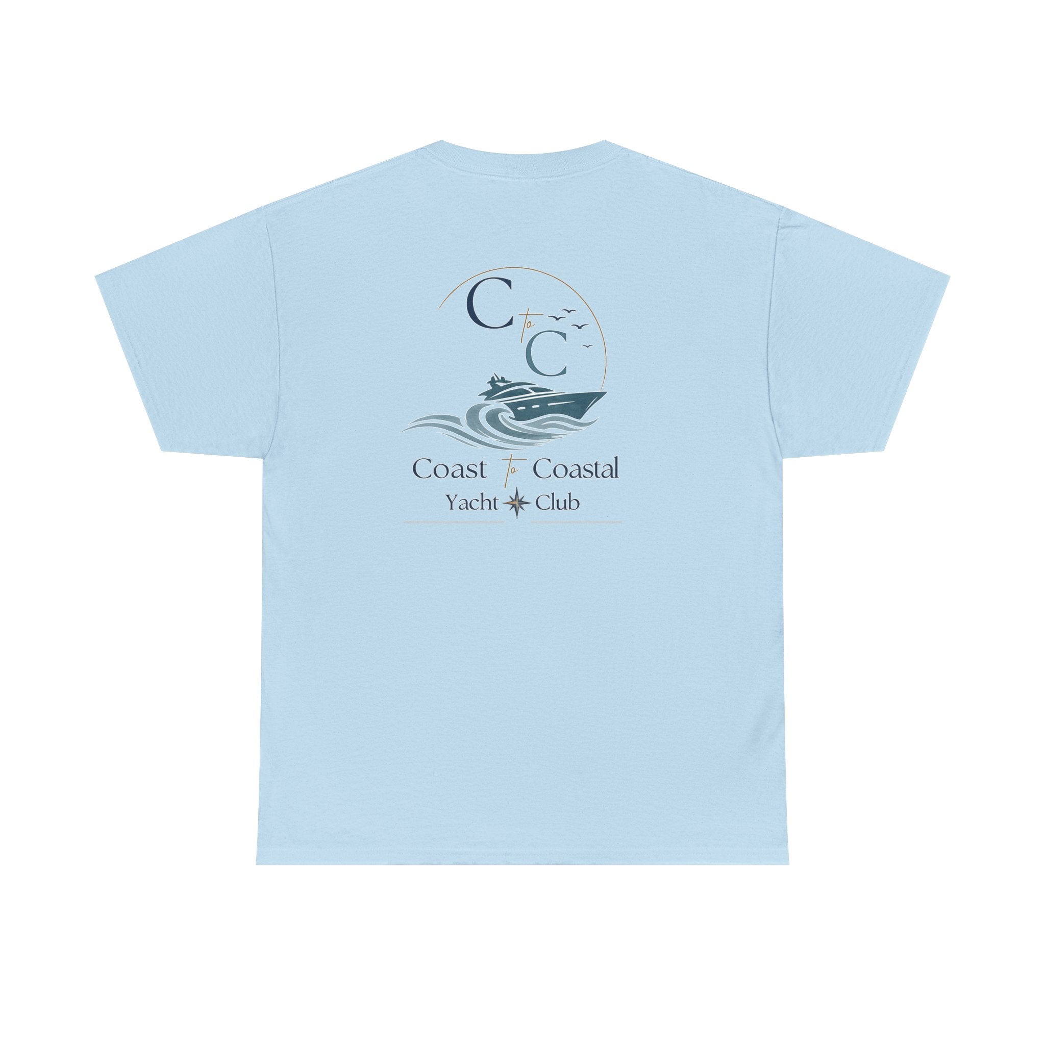Coast & Coastal Yacht Club Tee — Nautical Boat Graphic Cotton T-Shirt