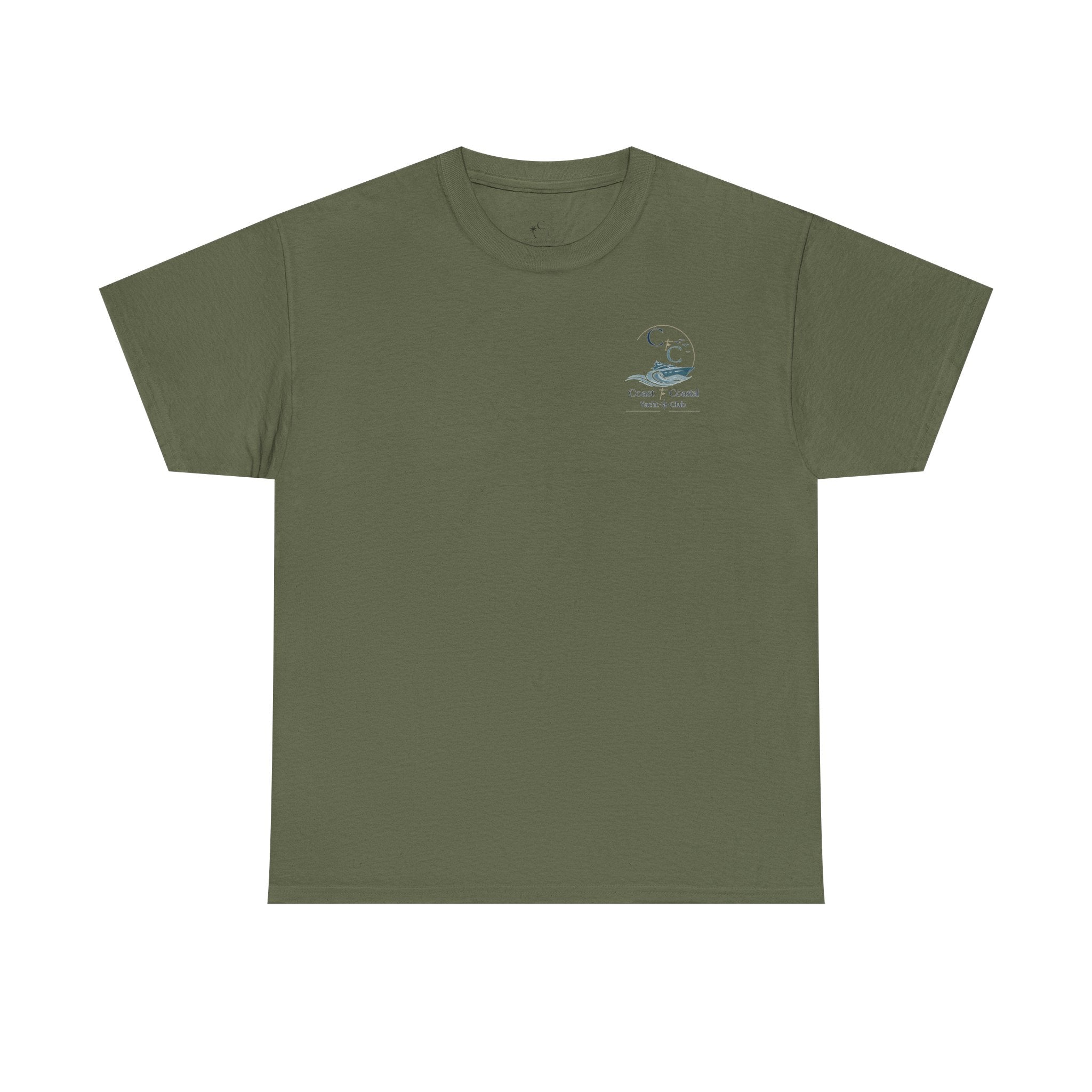Coast & Coastal Yacht Club Tee — Nautical Boat Graphic Cotton T-Shirt