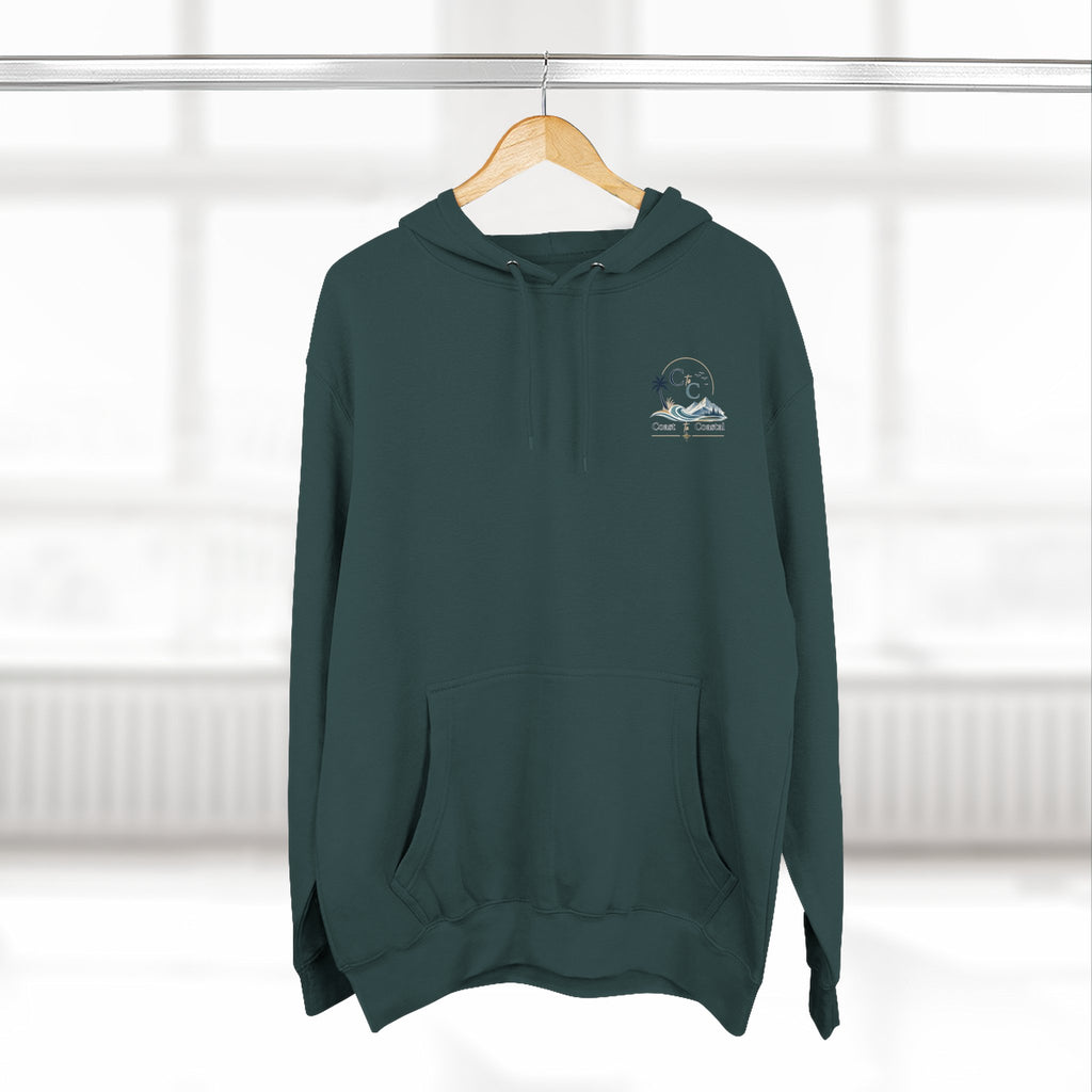 Coast to Coastal Graphic Hoodie — Beach & Mountain Logo Pullover