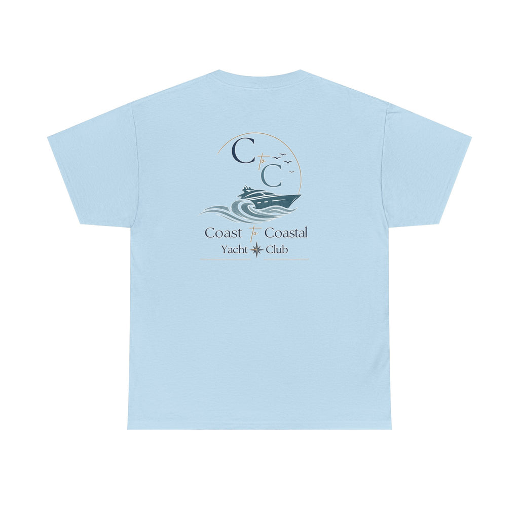 Coast & Coastal Yacht Club Tee — Nautical Boat Graphic Cotton T-Shirt