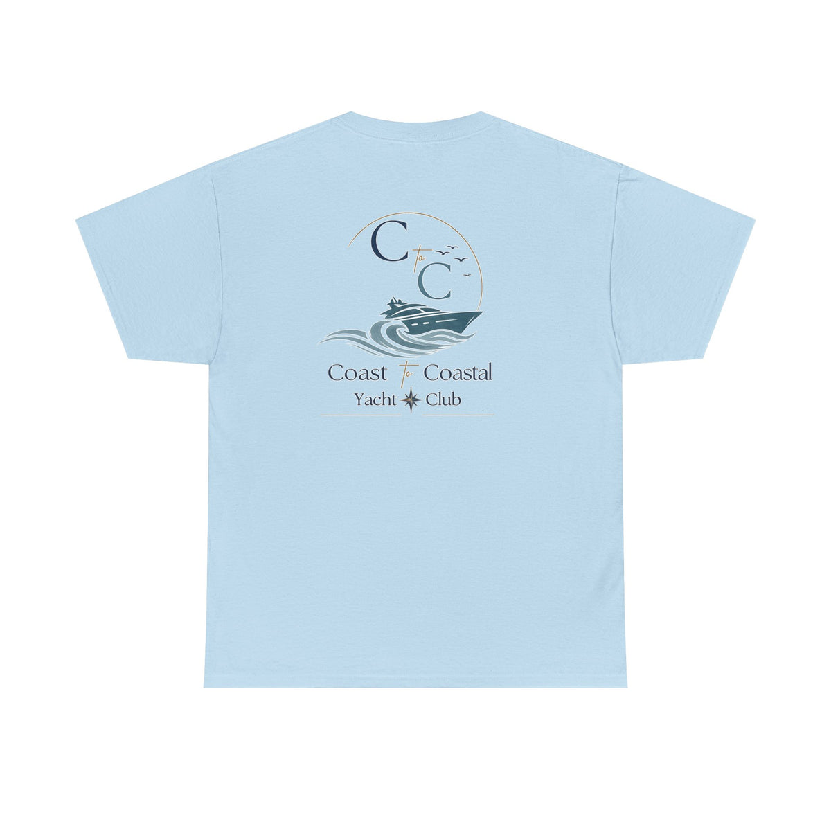 Coast & Coastal Yacht Club Tee — Nautical Boat Graphic Cotton T-Shirt