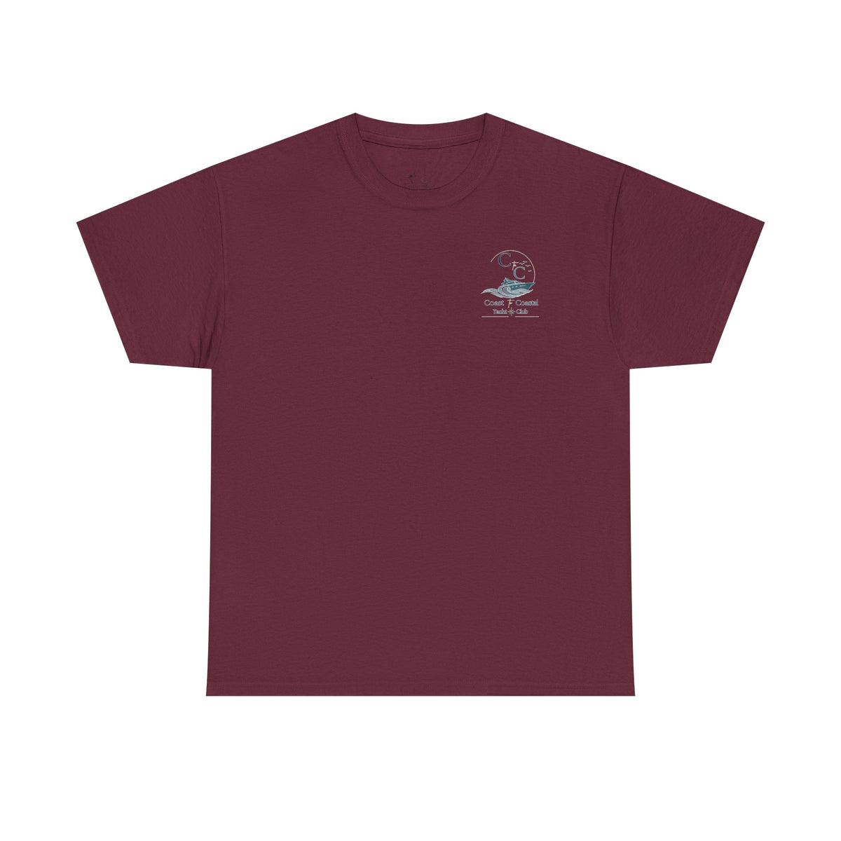 Coast & Coastal Yacht Club Tee — Nautical Boat Graphic Cotton T-Shirt