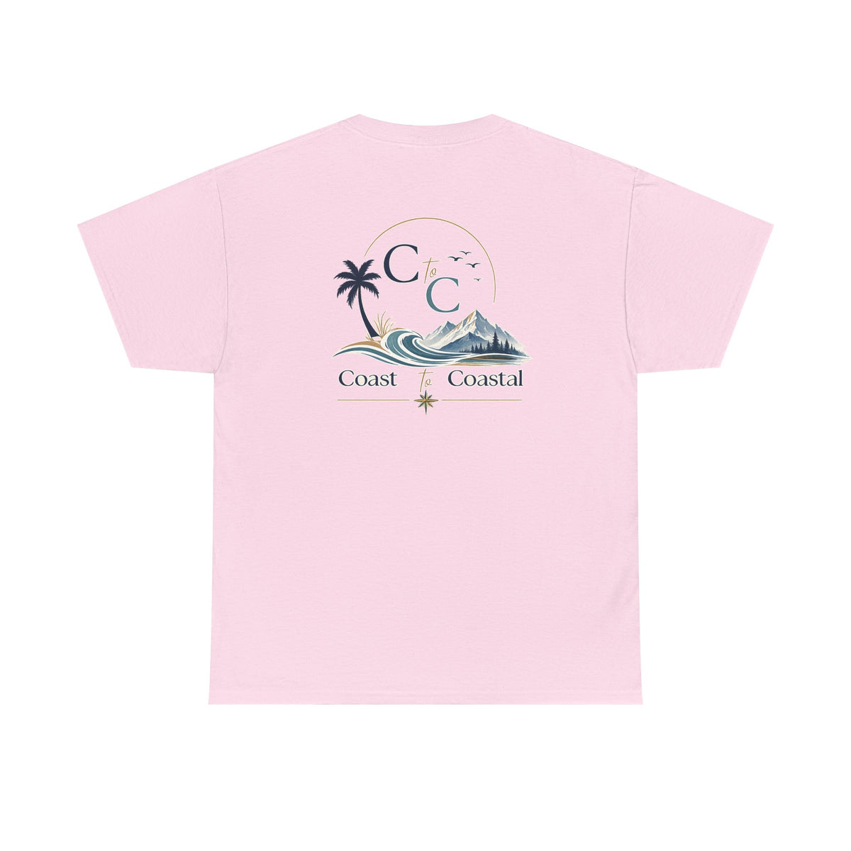 Coast to Coastal Wave Graphic Tee – Beach Palm Sunset T‑Shirt