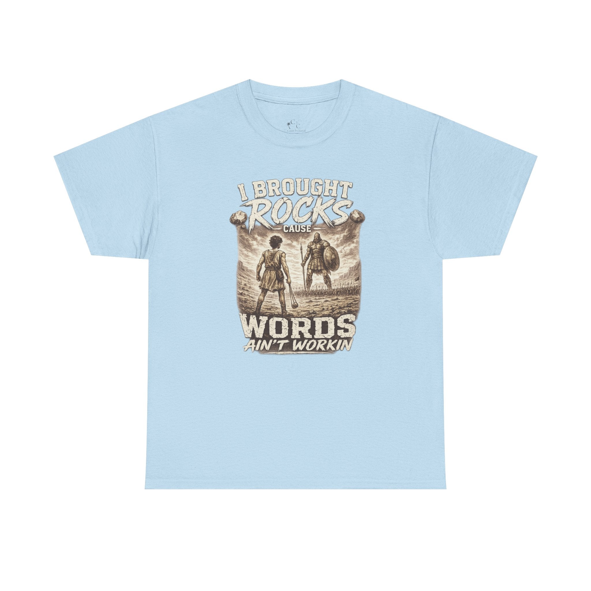 "I Brought Rocks 'Cause Words Ain't Workin'" Vintage Tee