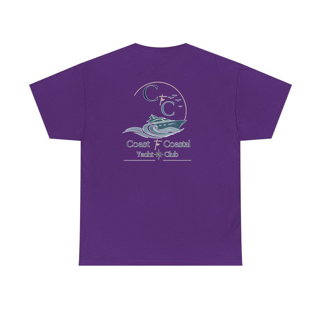 Coast & Coastal Yacht Club Tee — Nautical Boat Graphic Cotton T-Shirt