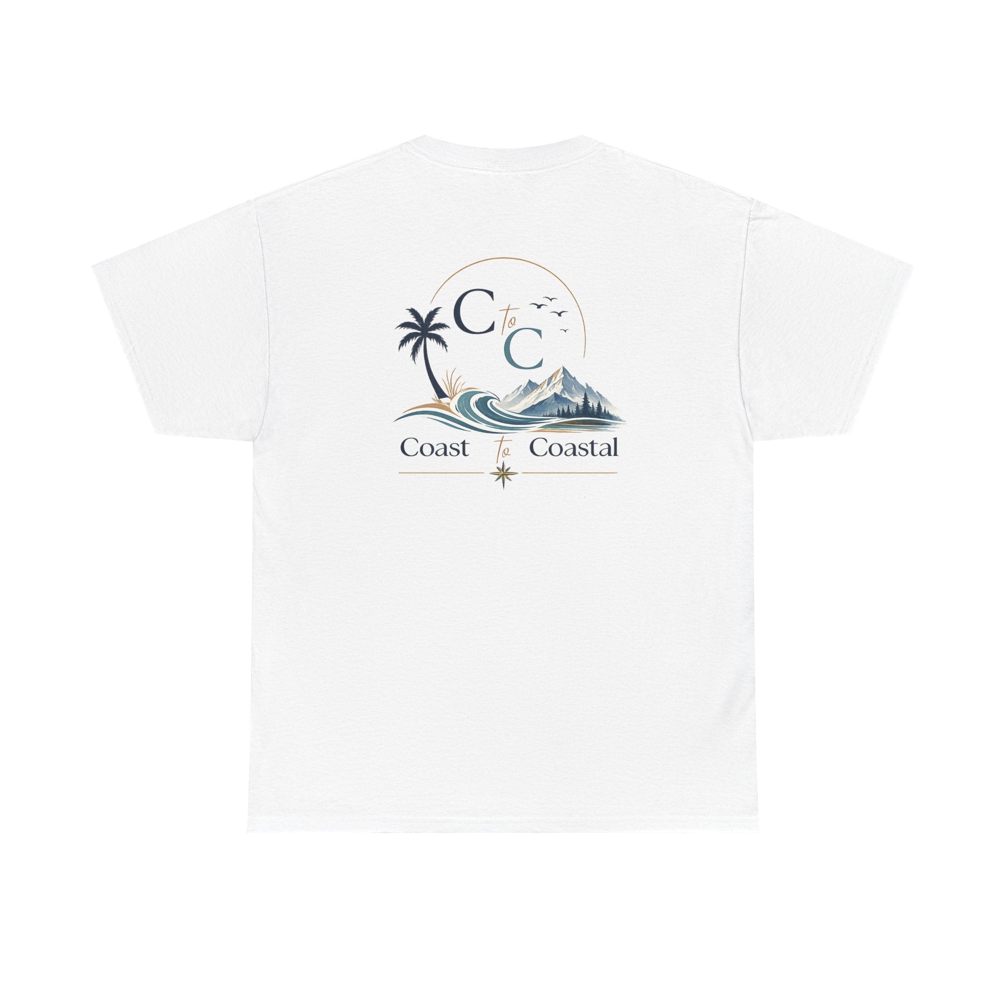 Coast to Coastal Wave Graphic Tee – Beach Palm Sunset T‑Shirt
