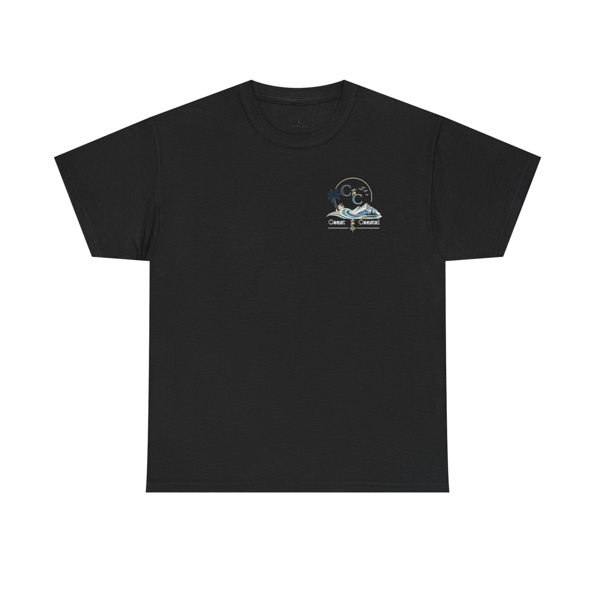 Coast to Coastal Wave Graphic Tee – Beach Palm Sunset T‑Shirt