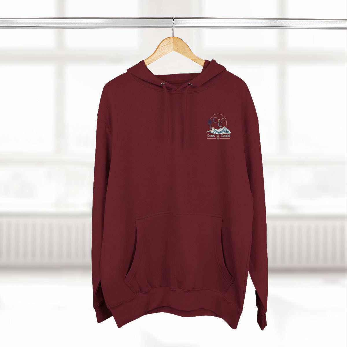 Coast to Coastal Graphic Hoodie — Beach & Mountain Logo Pullover