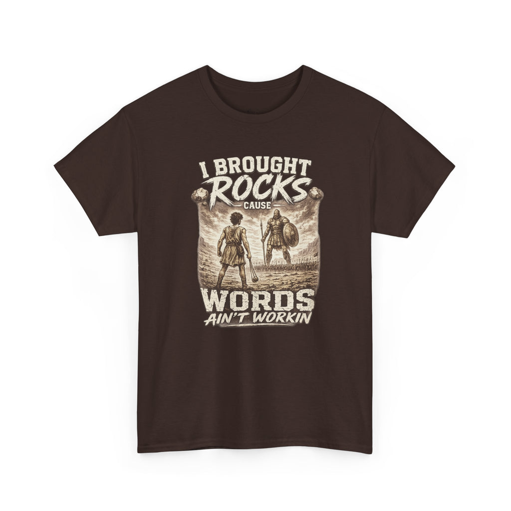 "I Brought Rocks 'Cause Words Ain't Workin'" Vintage Tee