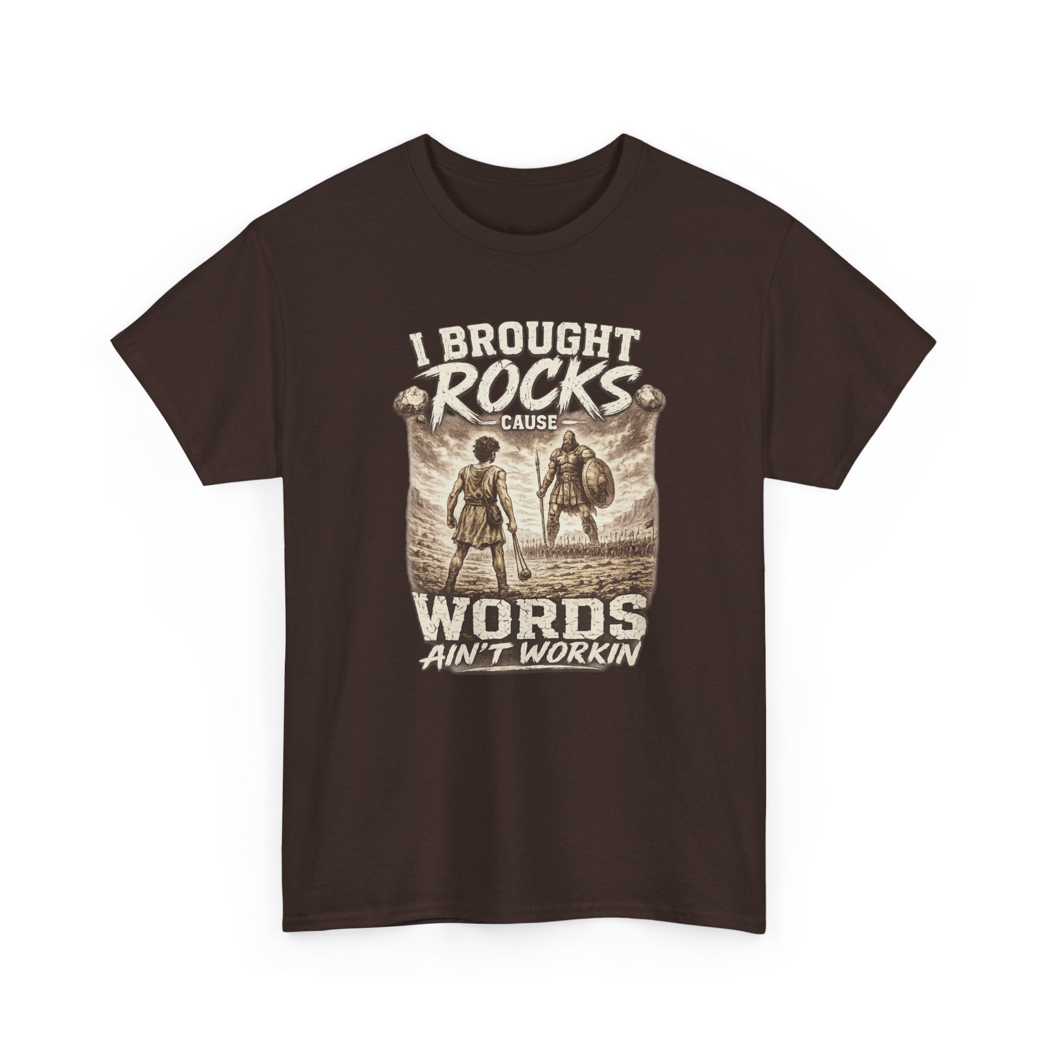 "I Brought Rocks 'Cause Words Ain't Workin'" Vintage Tee