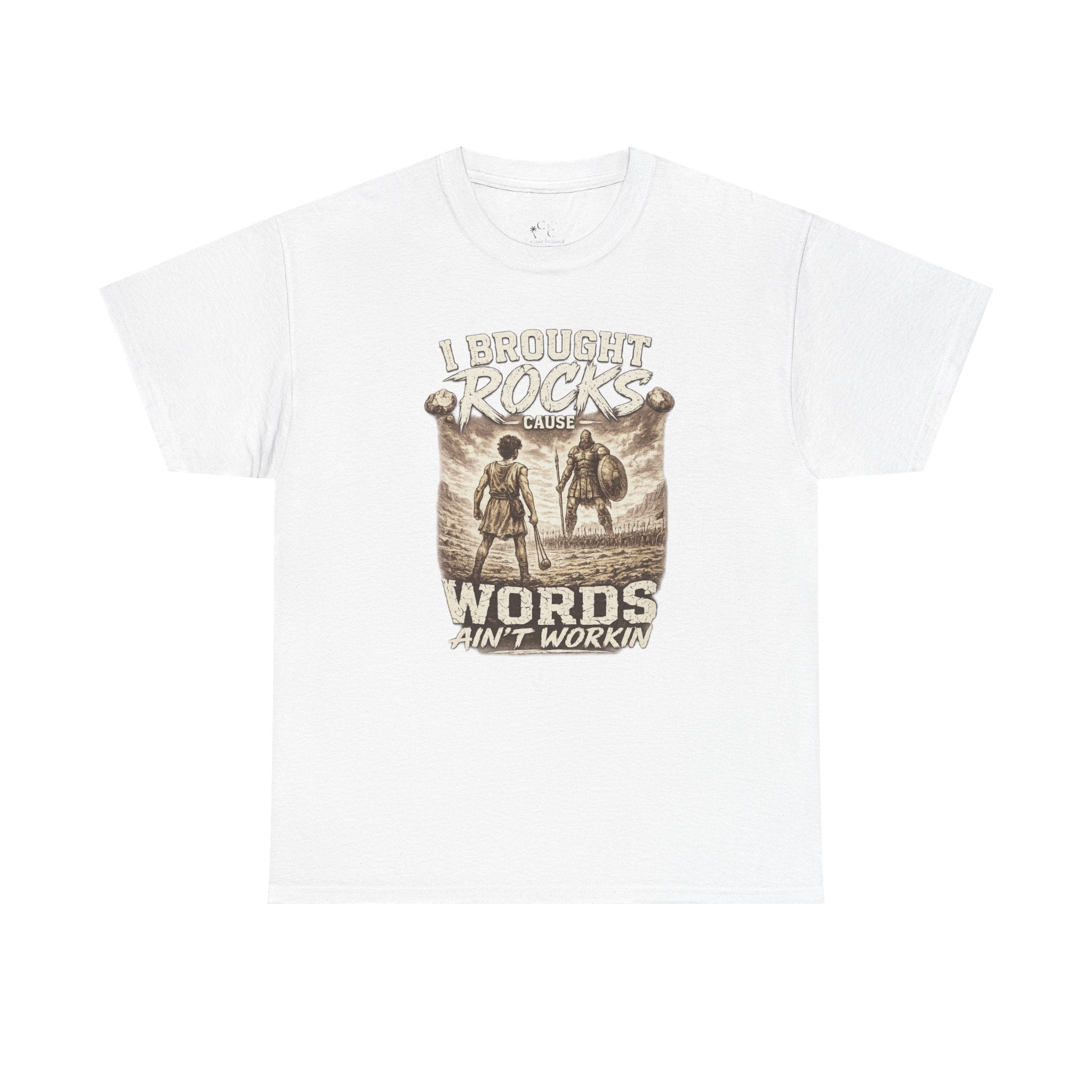 "I Brought Rocks 'Cause Words Ain't Workin'" Vintage Tee