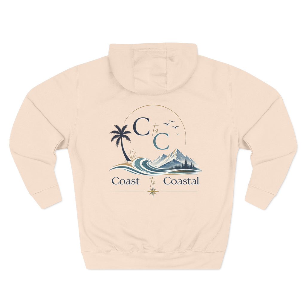 Coast to Coastal Graphic Hoodie — Beach & Mountain Logo Pullover