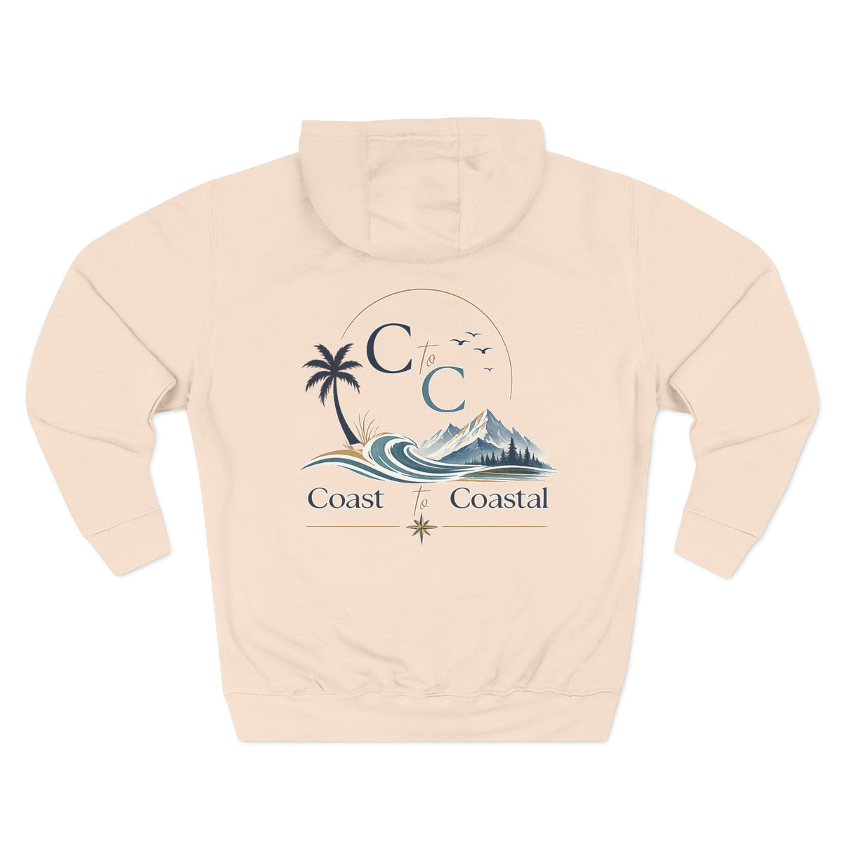Coast to Coastal Graphic Hoodie — Beach & Mountain Logo Pullover