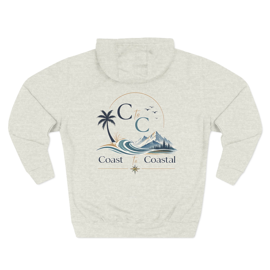Coast to Coastal Graphic Hoodie — Beach & Mountain Logo Pullover