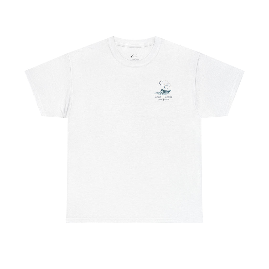 Coast & Coastal Yacht Club Tee — Nautical Boat Graphic Cotton T-Shirt