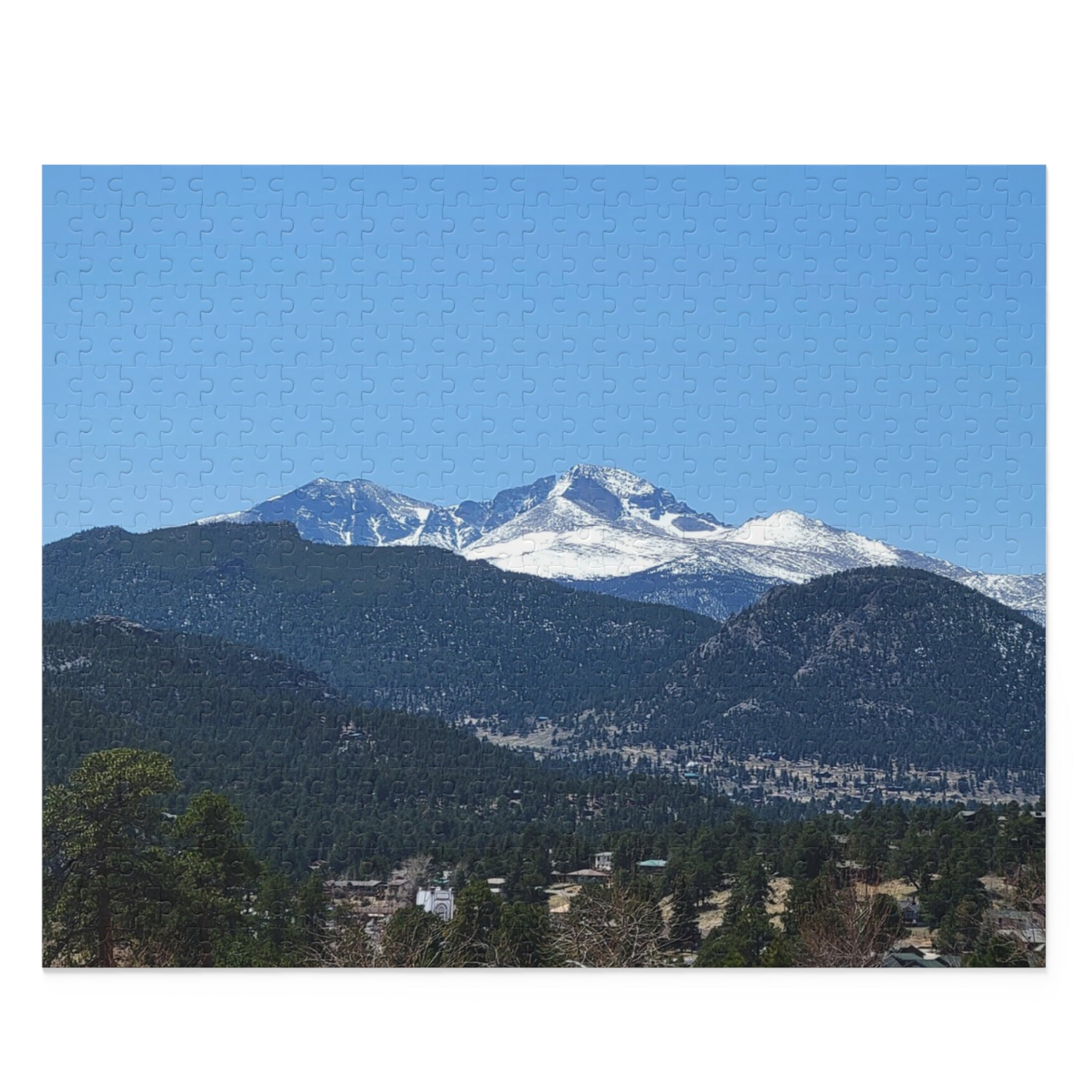 Mountain View Jigsaw Puzzle — Snow-Capped Peaks Scenic Puzzle (120/252/500 pcs)