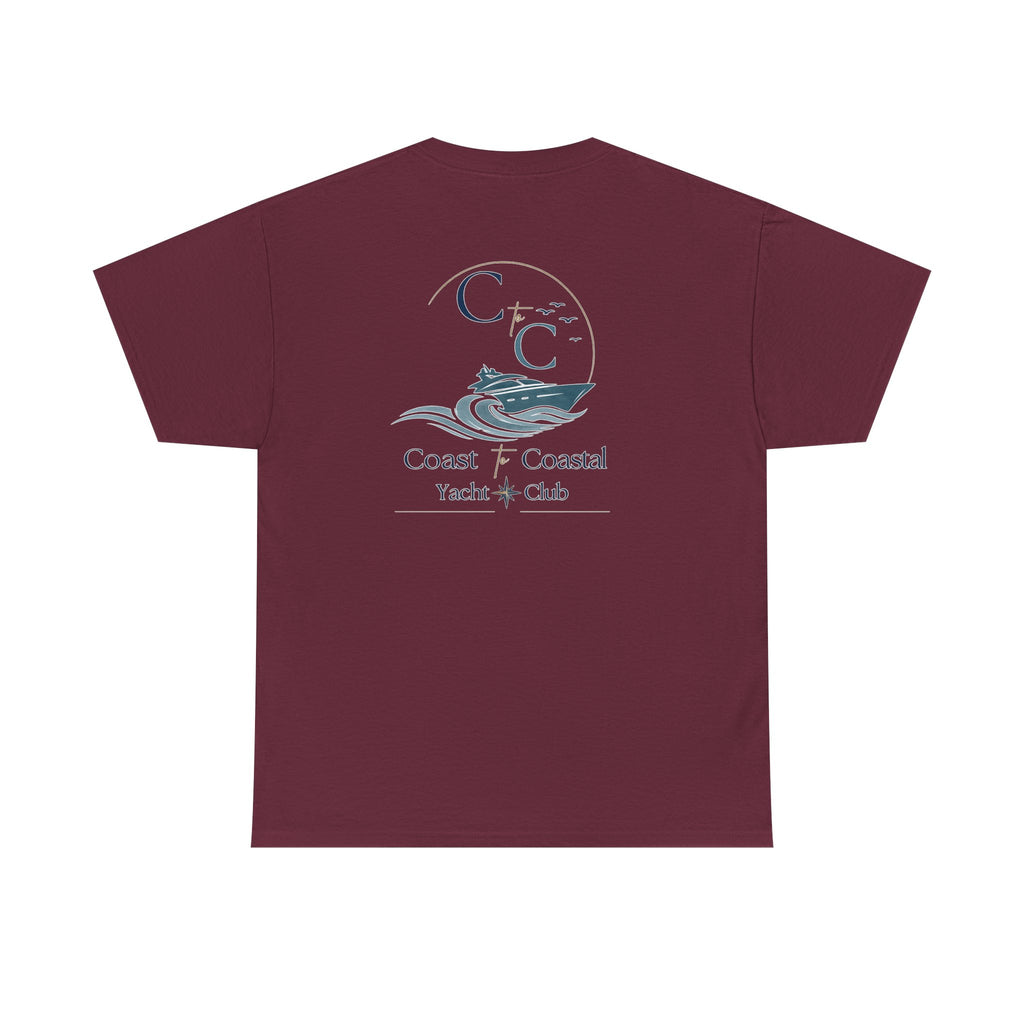 Coast & Coastal Yacht Club Tee — Nautical Boat Graphic Cotton T-Shirt