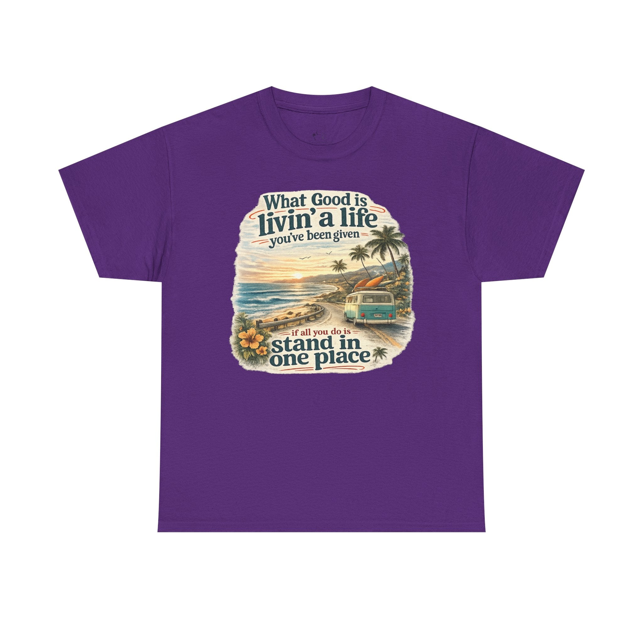 Coast to Coastal "What Good Is Livin' a Life You've Been Given" Vintage Beach Sunset Tee