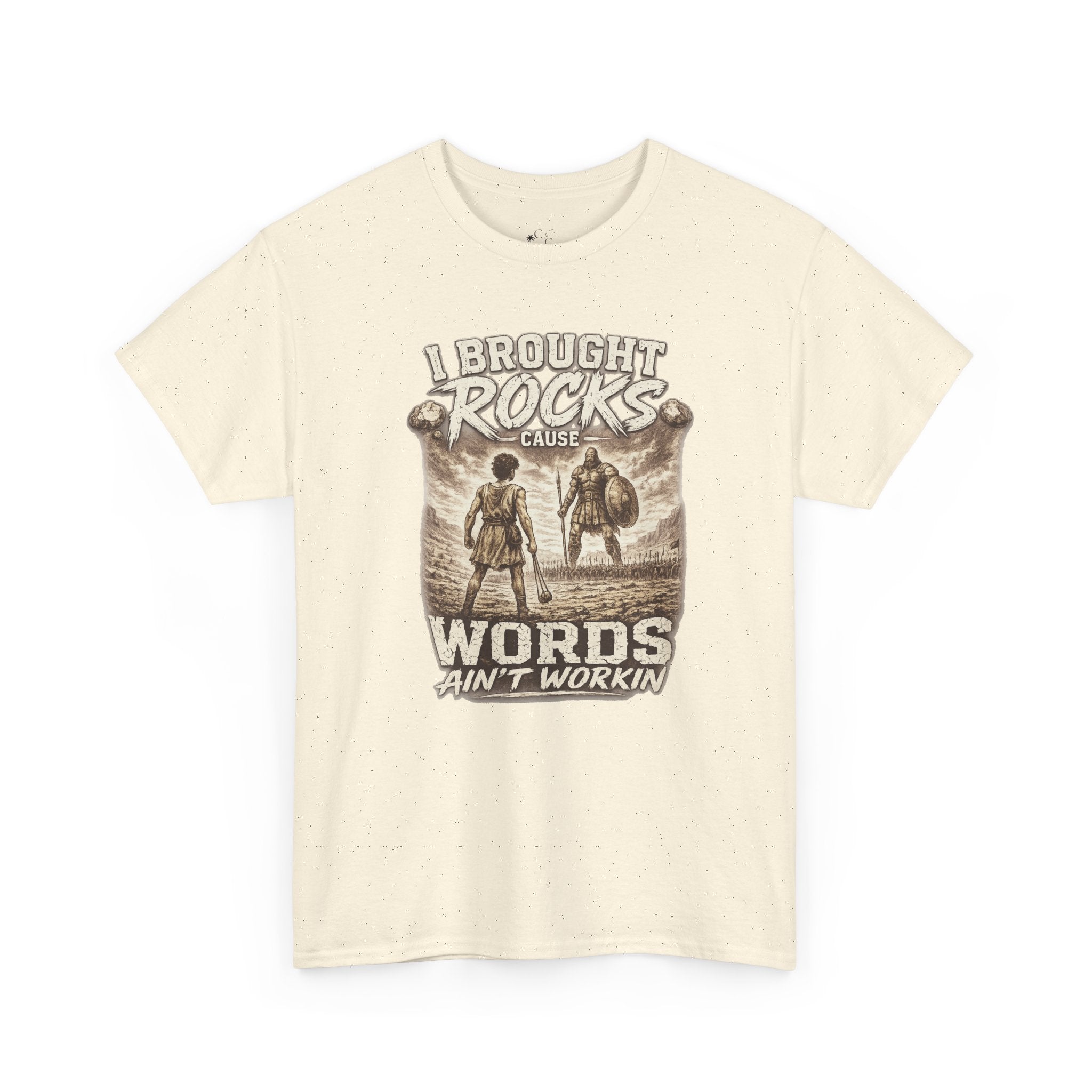 "I Brought Rocks 'Cause Words Ain't Workin'" Vintage Tee