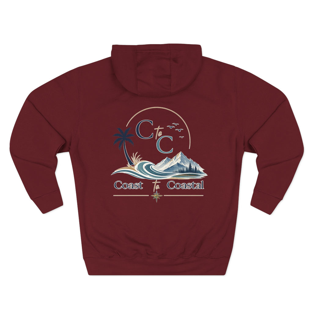 Coast to Coastal Graphic Hoodie — Beach & Mountain Logo Pullover
