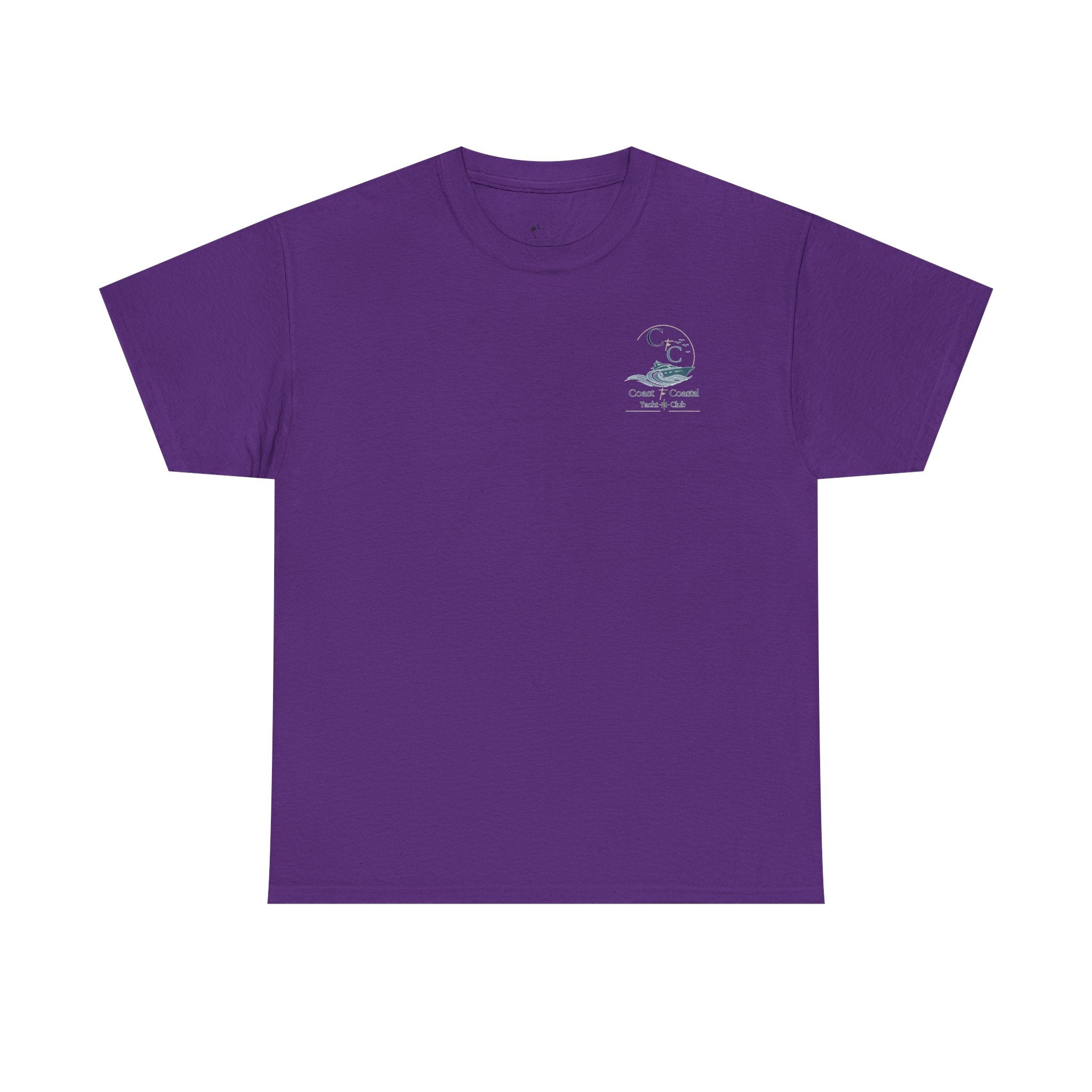 Coast & Coastal Yacht Club Tee — Nautical Boat Graphic Cotton T-Shirt