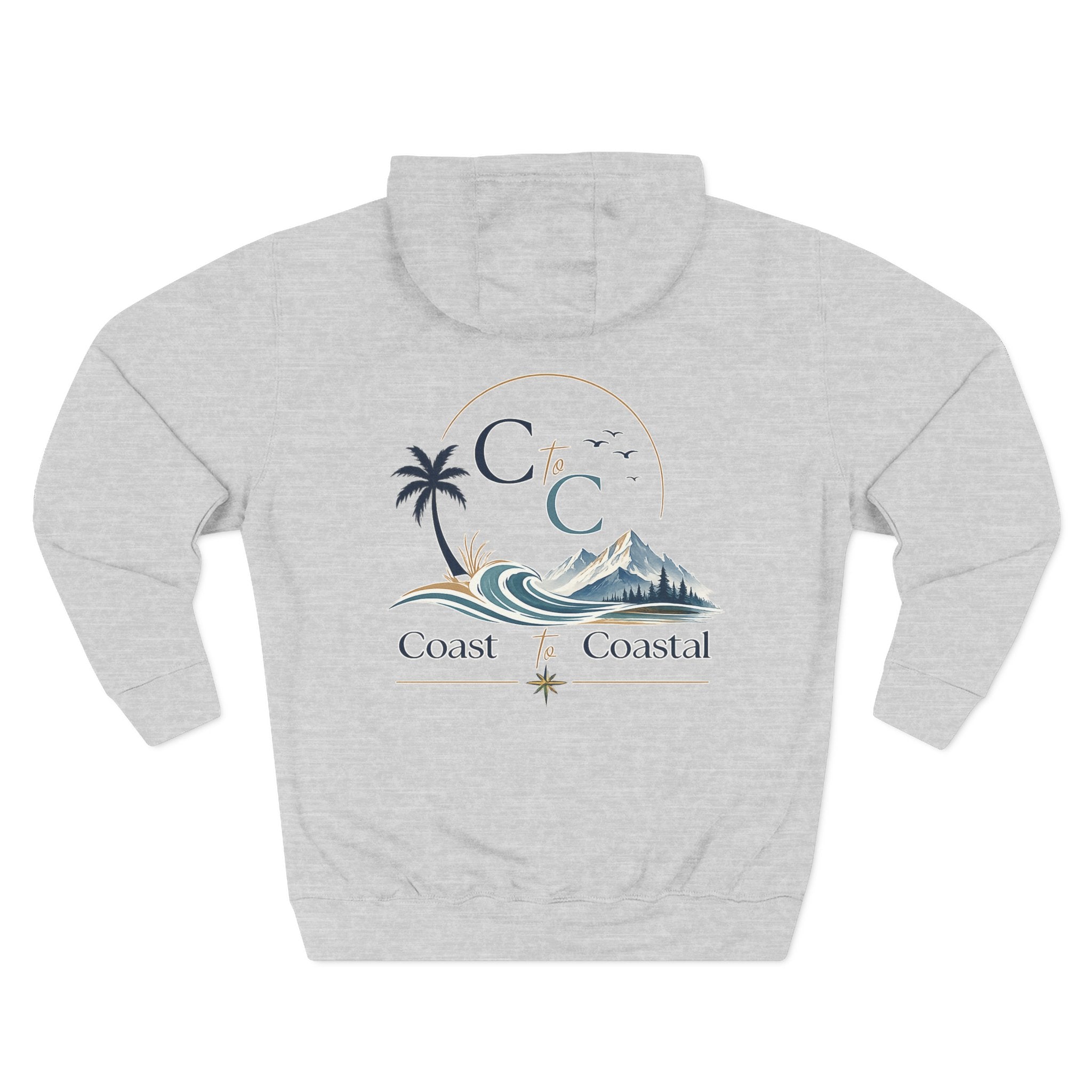Coast to Coastal Graphic Hoodie — Beach & Mountain Logo Pullover