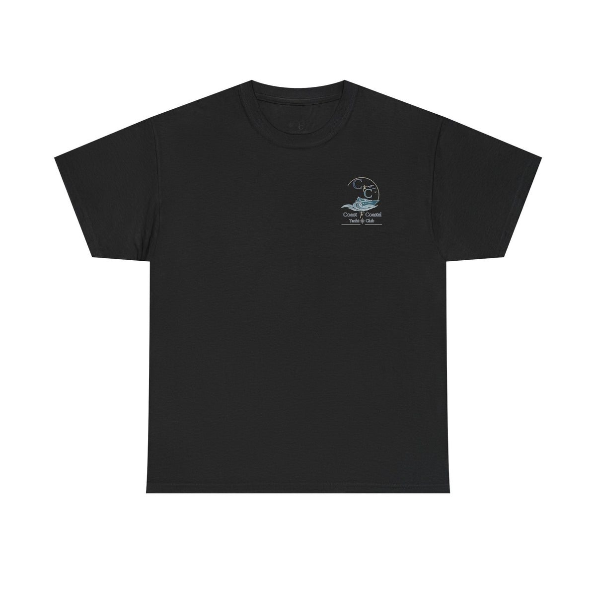 Coast & Coastal Yacht Club Tee — Nautical Boat Graphic Cotton T-Shirt