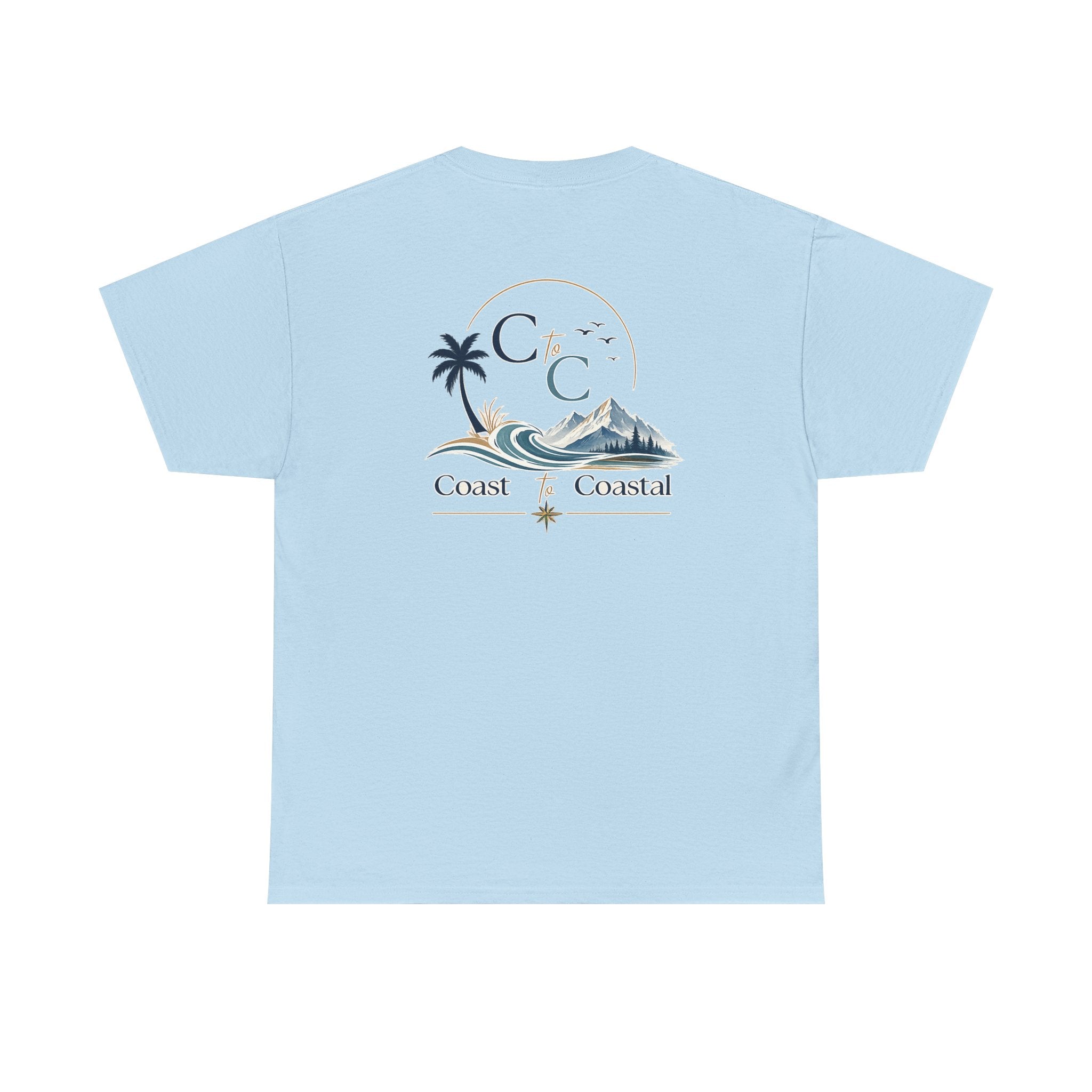 Coast to Coastal Wave Graphic Tee – Beach Palm Sunset T‑Shirt
