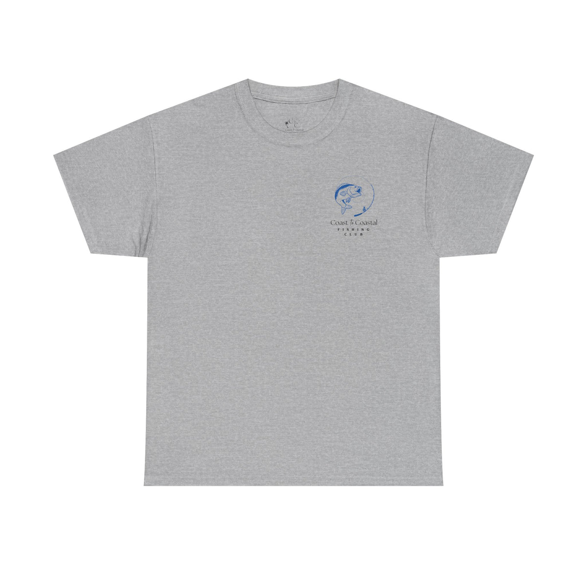 Fishing Club T-Shirt — Coast to Coastal Design (Blue Fish Graphic)