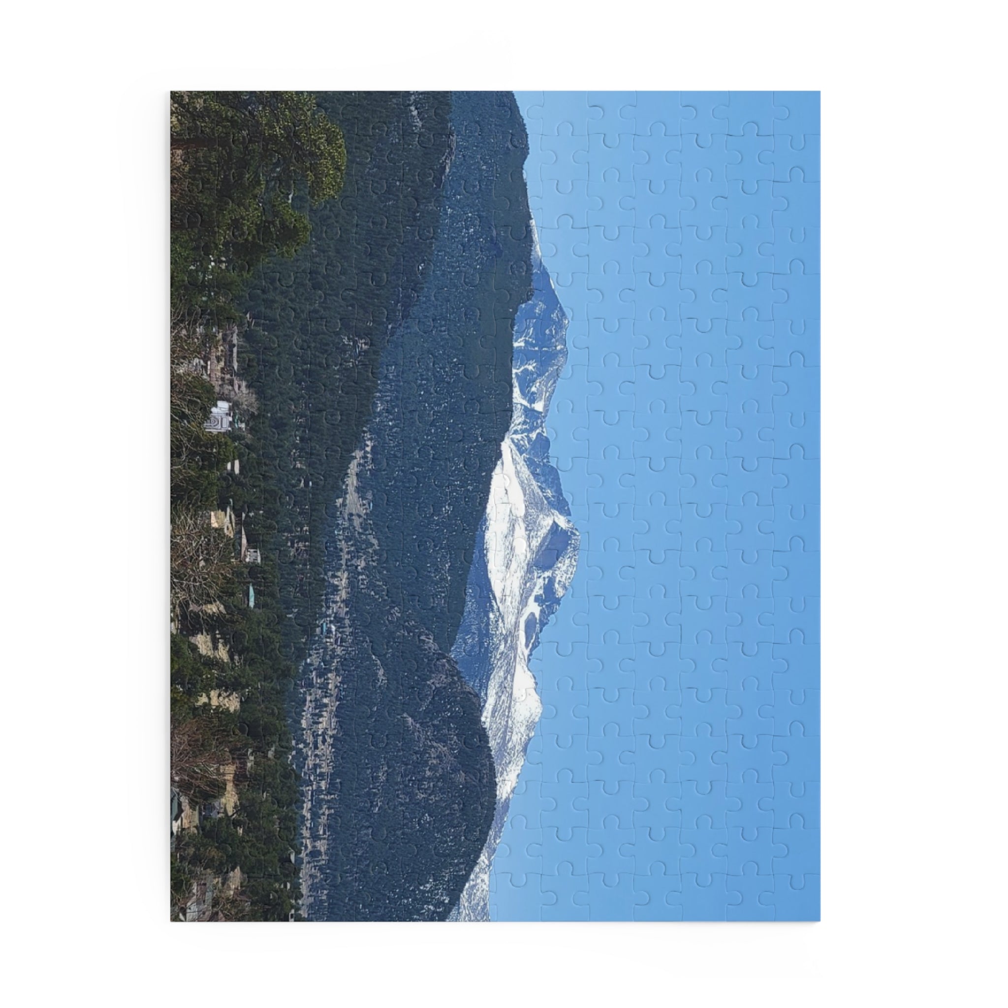 Mountain View Jigsaw Puzzle — Snow-Capped Peaks Scenic Puzzle (120/252/500 pcs)