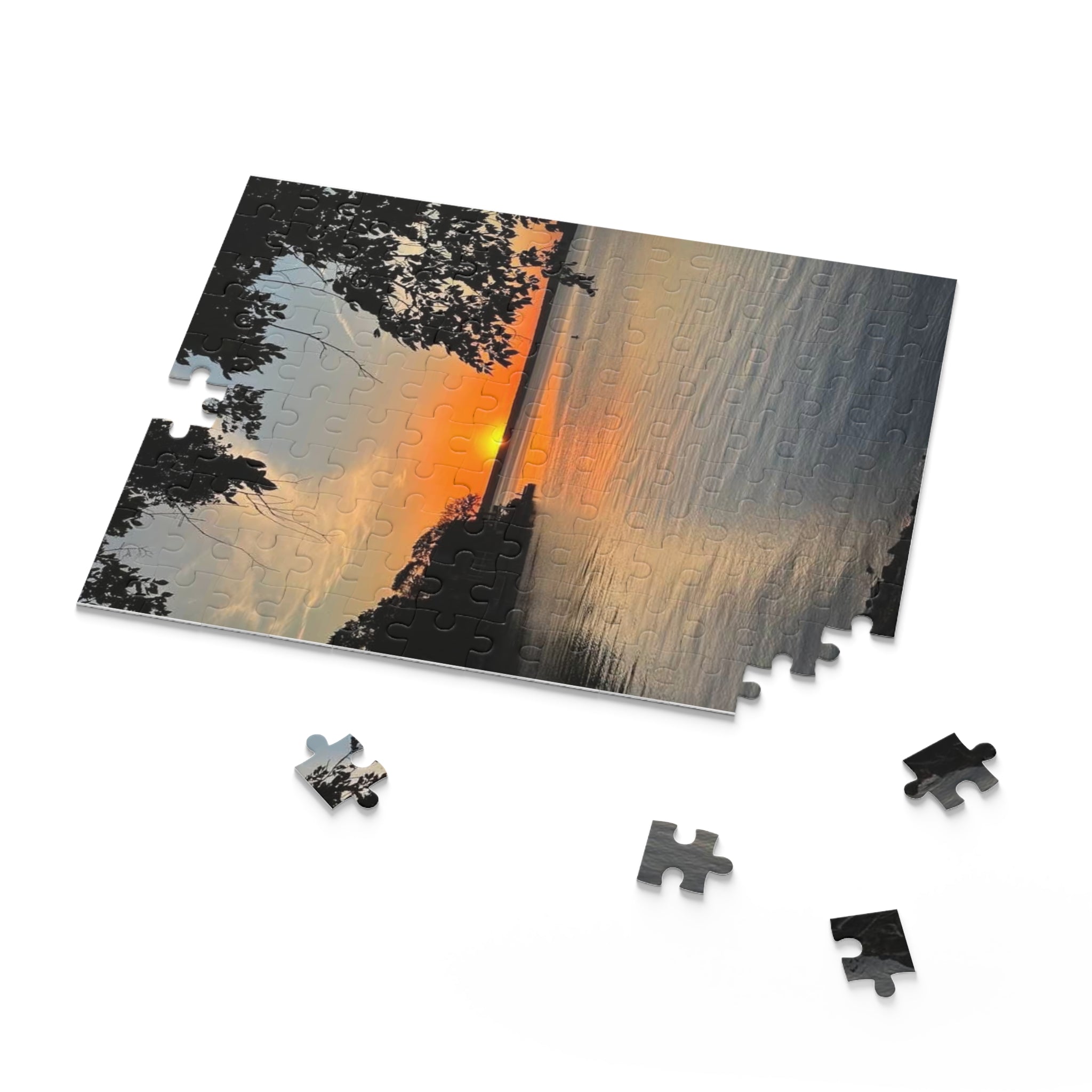 Water's Edge — Scenic Sunset Over Water Jigsaw (120/252/500 pcs)