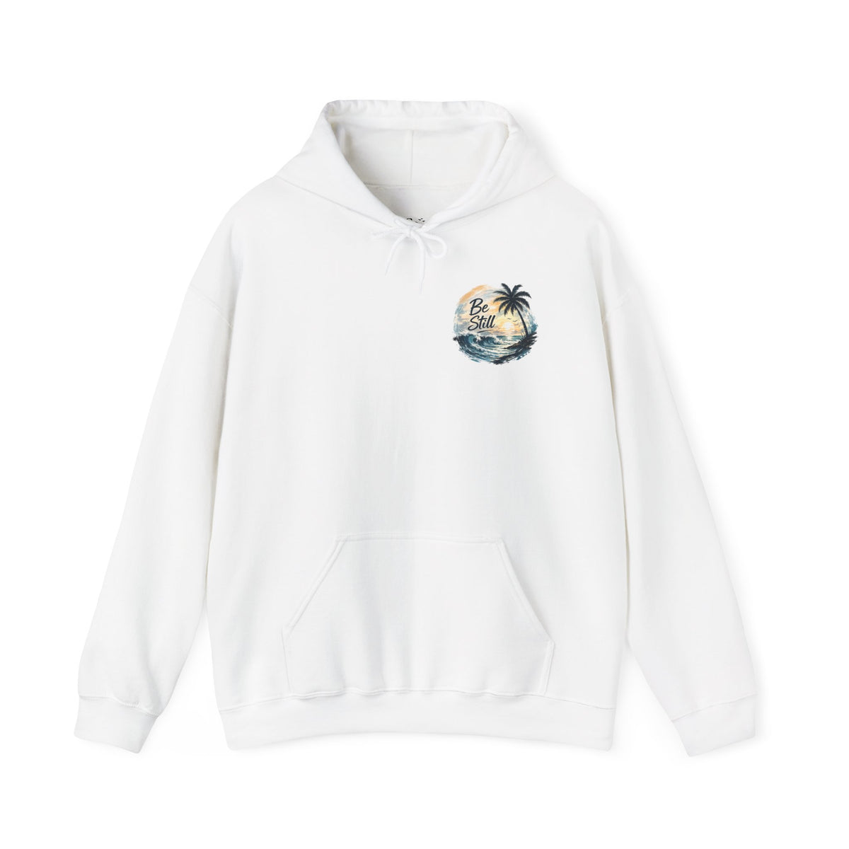 Be Still — "Even the wind and the waves obey Him" -Coast to Coastal Tropical Palm Faith Hoodie
