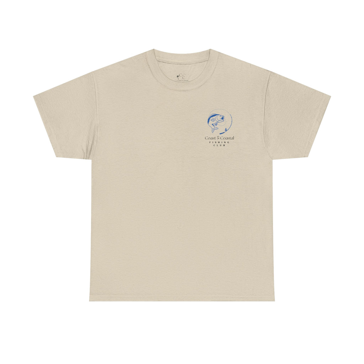 Fishing Club T-Shirt — Coast to Coastal Design (Blue Fish Graphic)