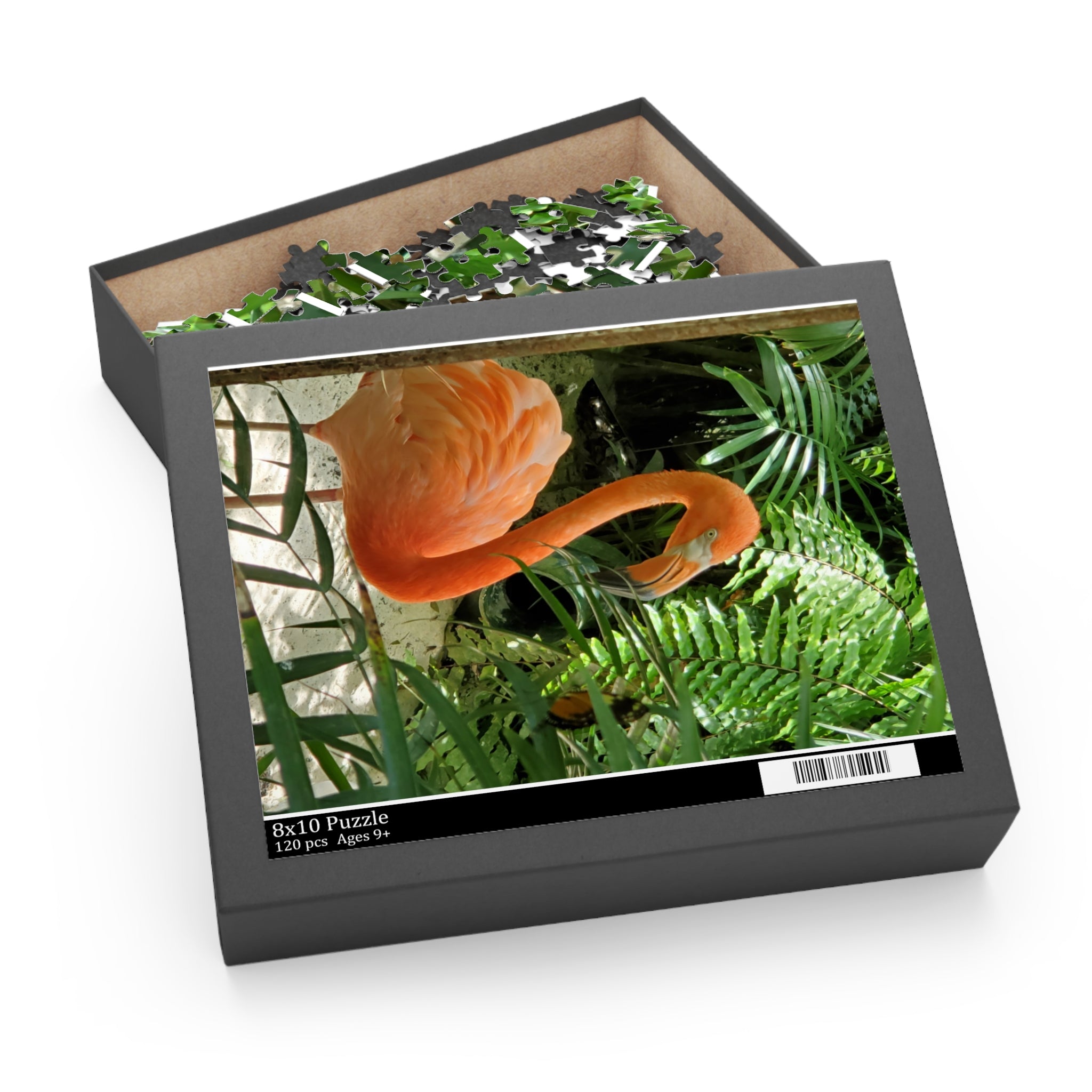 Flamingo Jungle Puzzle — Tropical Bird Jigsaw (120/252/500 pcs)