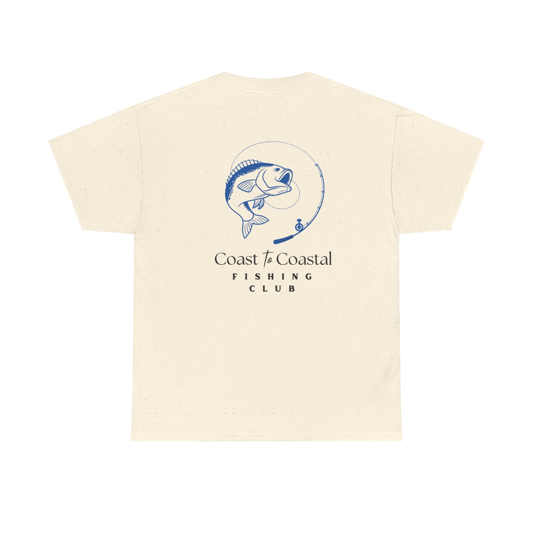 Fishing Club T-Shirt — Coast to Coastal Design (Blue Fish Graphic)