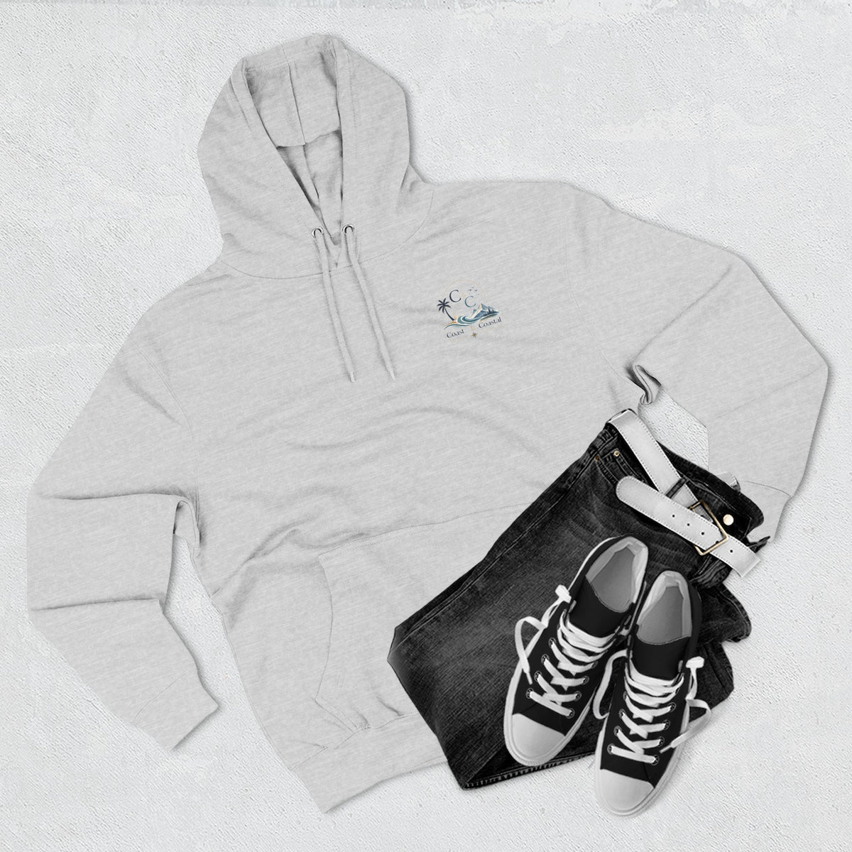 Coast to Coastal Graphic Hoodie — Beach & Mountain Logo Pullover