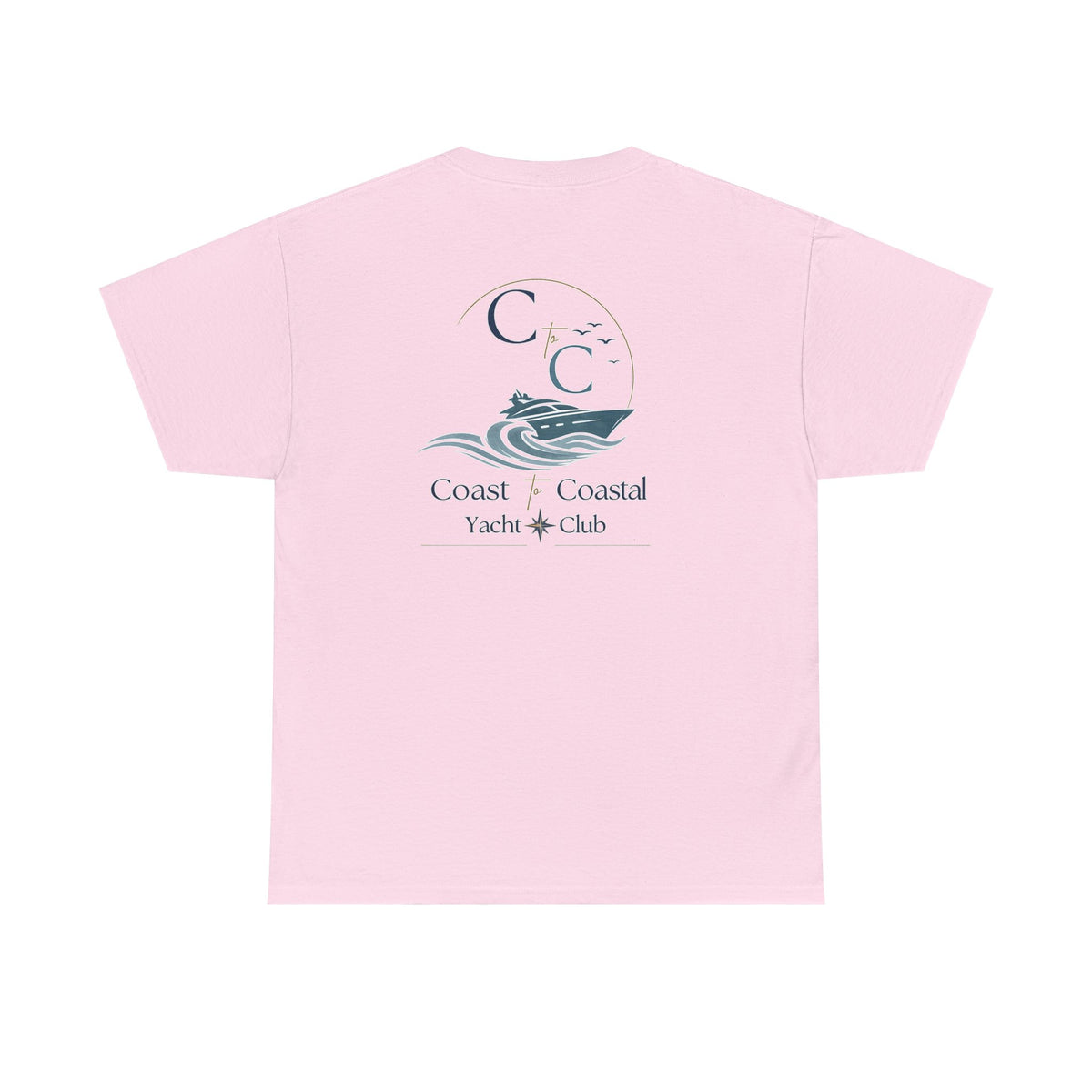 Coast & Coastal Yacht Club Tee — Nautical Boat Graphic Cotton T-Shirt