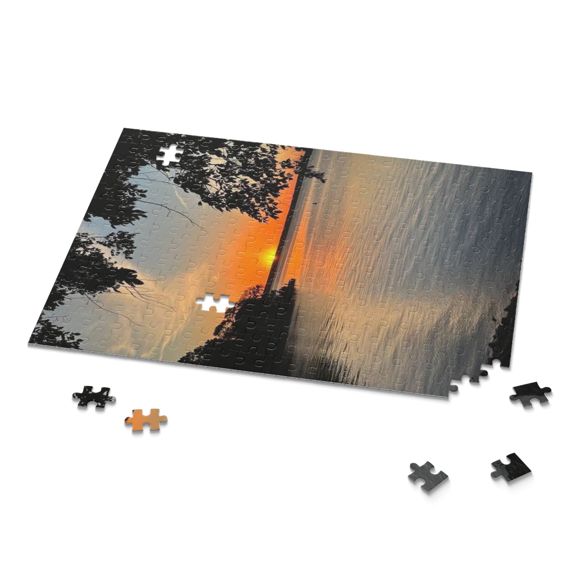 Water's Edge — Scenic Sunset Over Water Jigsaw (120/252/500 pcs)