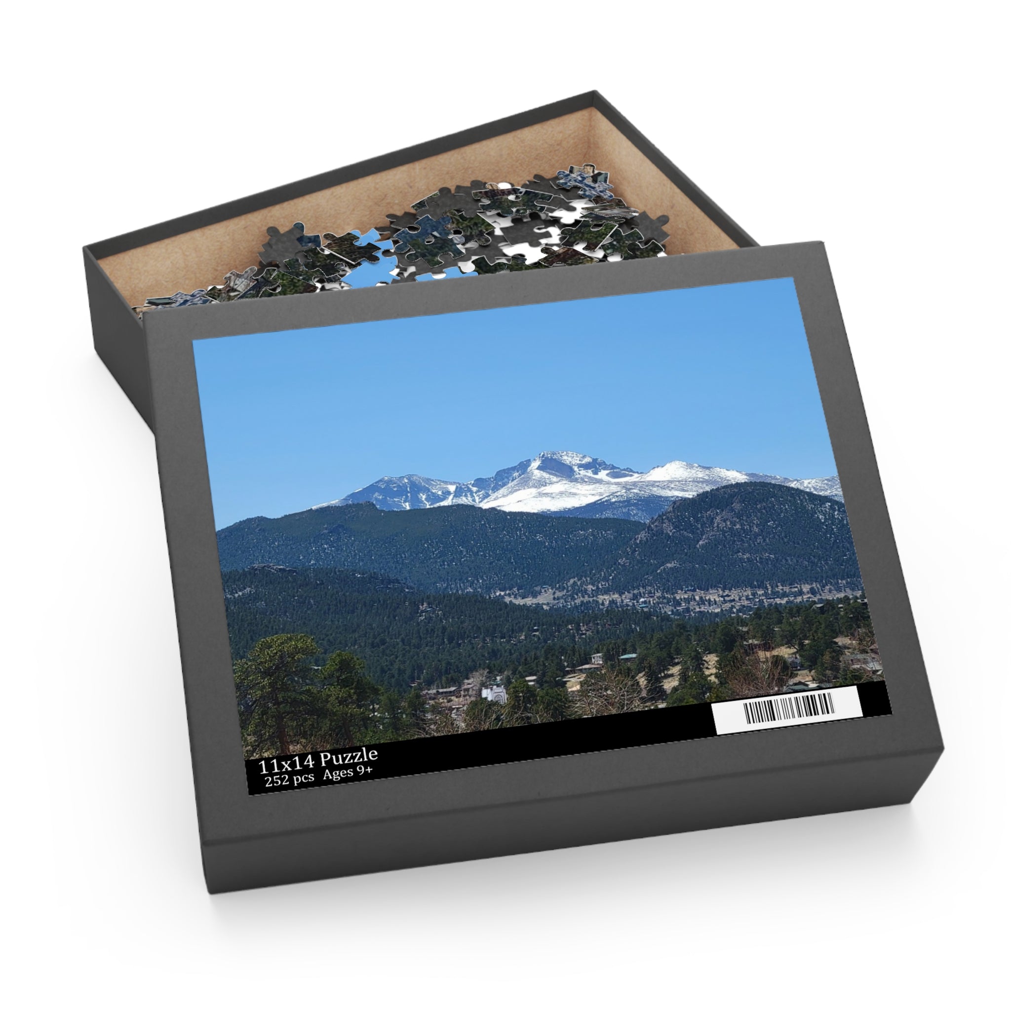 Mountain View Jigsaw Puzzle — Snow-Capped Peaks Scenic Puzzle (120/252/500 pcs)